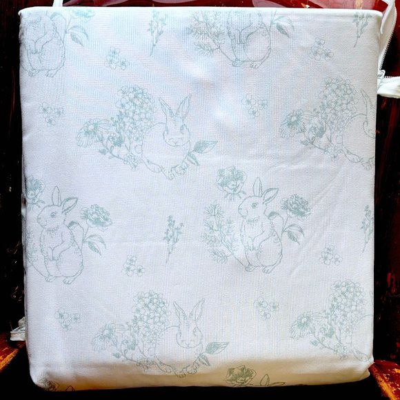 NEW BUNNY Twin Size Green Toile Sheet Set (easter bunnies) easy care microfiber - Picture 2 of 7
